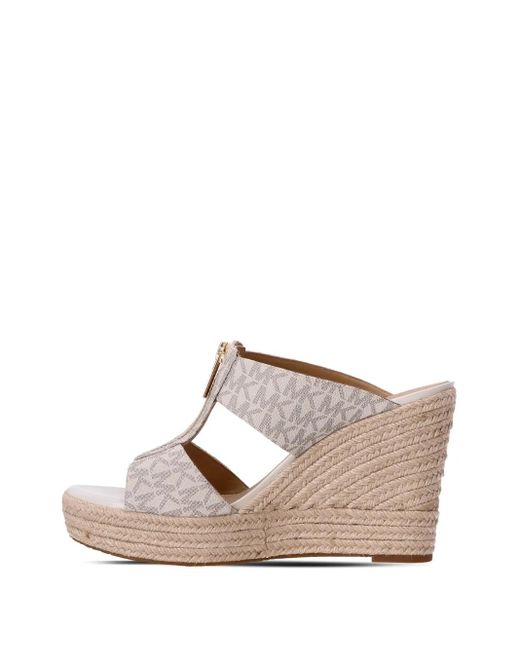 MICHAEL Michael Kors Pink Bradley Leather Wedge Espadrilles