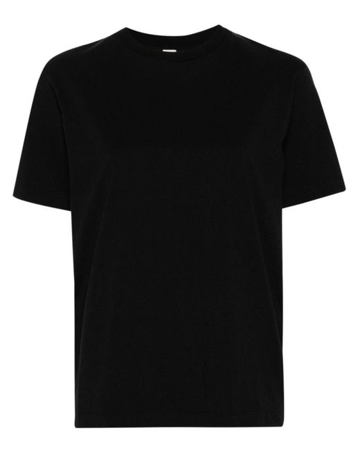 Totême  Black Crew-neck Organic Cotton T-shirt