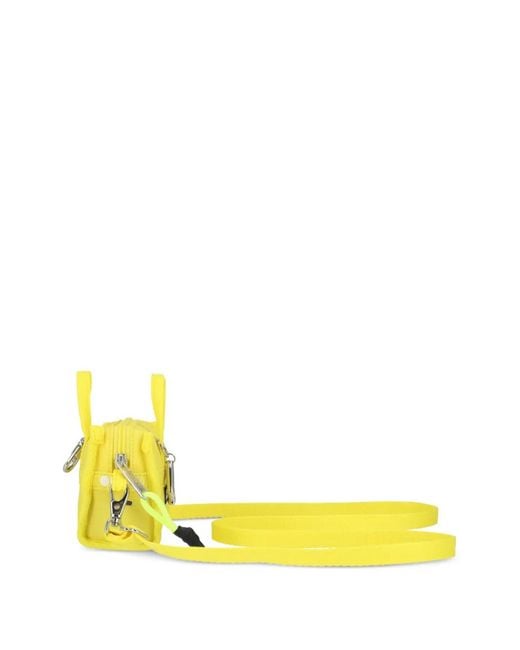 MSGM Yellow Logo Plaque Top Handle Tote Bag