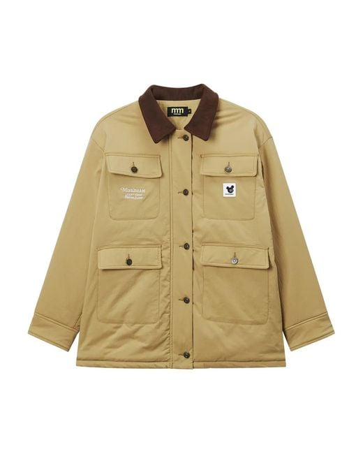 Chaqueta Con Bolsillo De Pico Mini Cream de color Natural