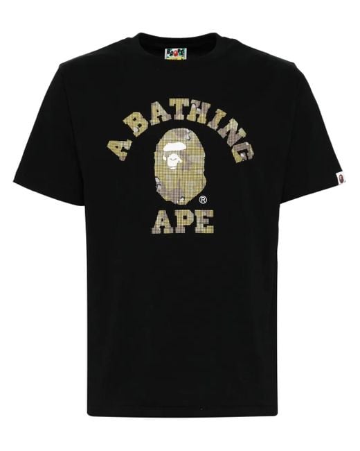 A Bathing Ape Black Logo-Printed T-Shirt for men