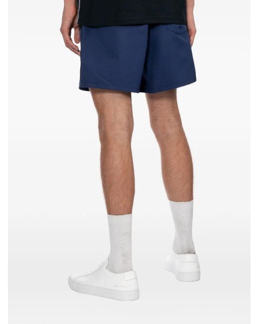Fred Perry Blue Logo-Embroidered Swim Shorts for men