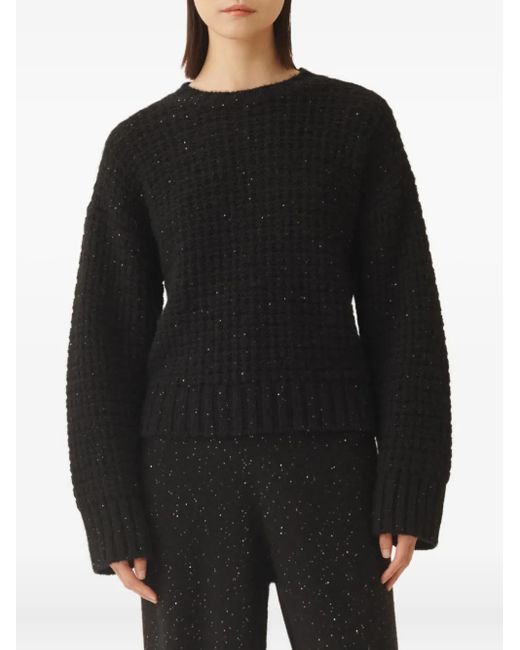 Fabiana Filippi Black Sequin-Embellished Sweater