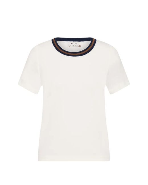 The Upside White Zahra Ribbed T-Shirt