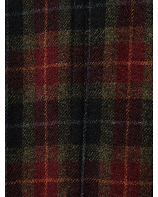 Undercover Black Plaid-Pattern Zip-Up Jacket for men