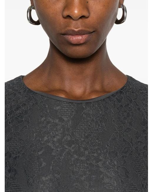 Abito Midi A Maniche Lunghe Con Pizzo di Marella in Gray
