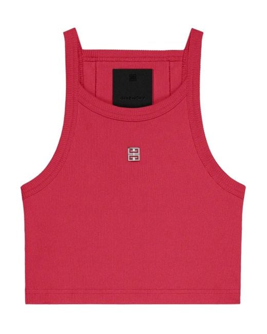 Givenchy リブ タンクトップ Red
