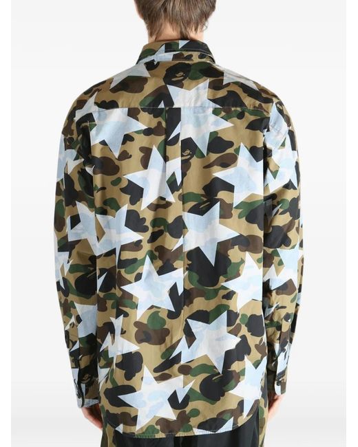 A Bathing Ape Natural Sta Camouflage-Print Shirt for men