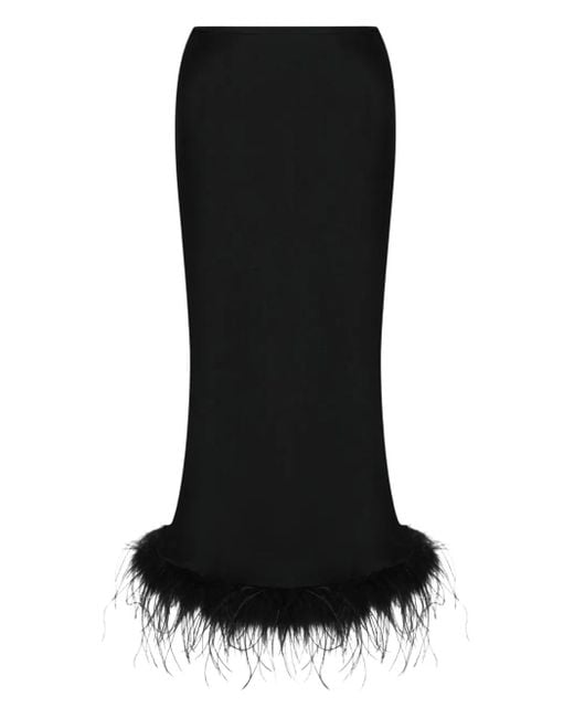 Blumarine フェザートリム スカート Black