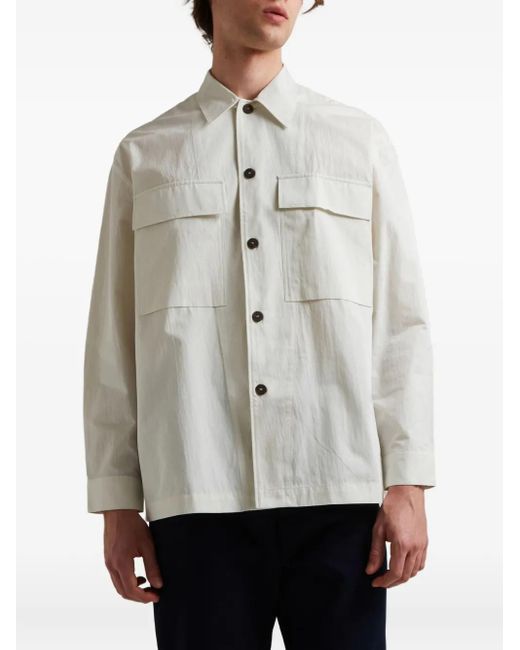 Studio Nicholson Landi Hemd Mit Utility-Tasche in White für Herren