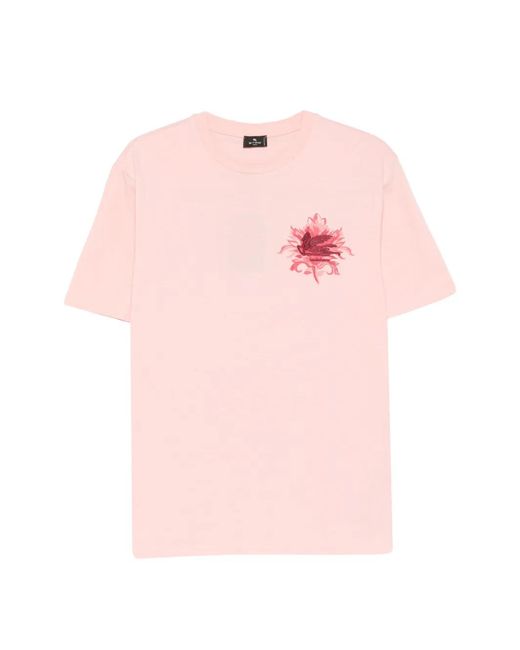 Etro Pink Short-Sleeves T-Shirt