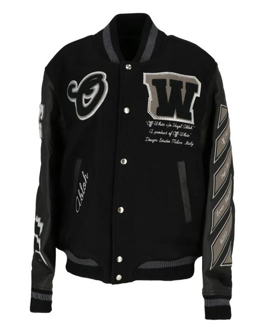 Off-White c/o Virgil Abloh Black Appliqué Sleeve Jacket for men