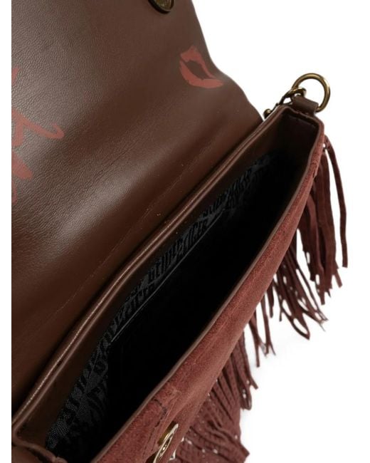 Kurt Geiger Purple Oxford Fringe Shoulder Bag