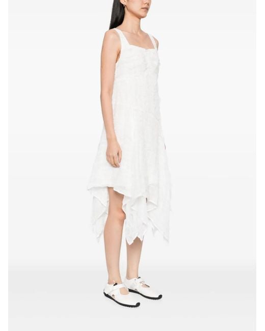 B+ AB White Square Neck Dress