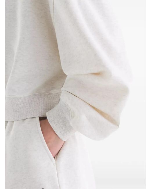New Balance White Trackside French Terry Sweatshirt