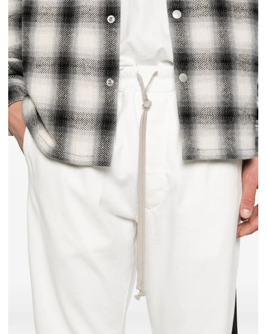 Rick Owens White Berlin Drawstring Trousers for men