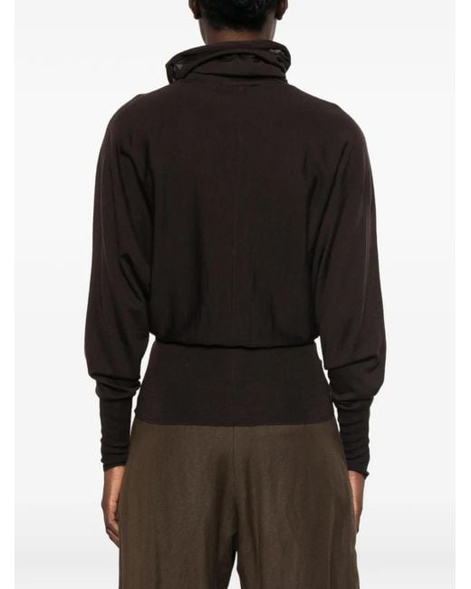 Soeur Brown Wool Roll-Neck Knit