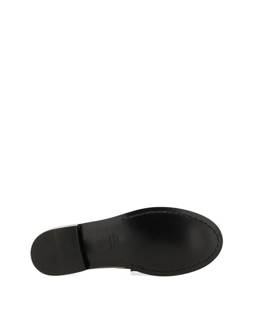 Stuart Weitzman Black Lottie Two-Tone Loafers