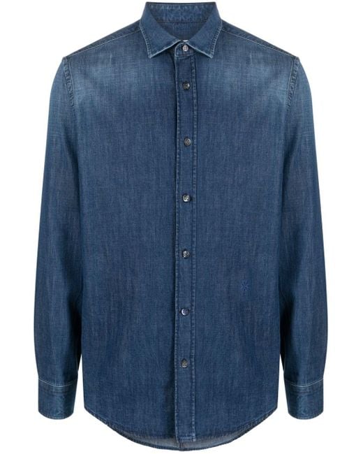 Jacob Cohen Blue Long-sleeve Denim Shirt for men