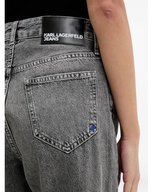 Karl Lagerfeld Gray Split-Hem Jeans