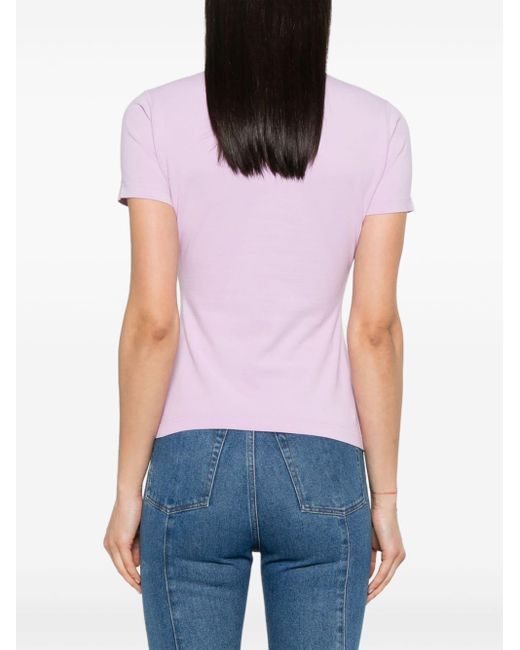 Vetements T-shirt Met Logoprint in het Pink