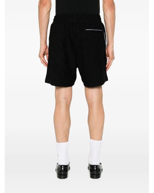 Casablanca Black Logo-Patch Shorts for men