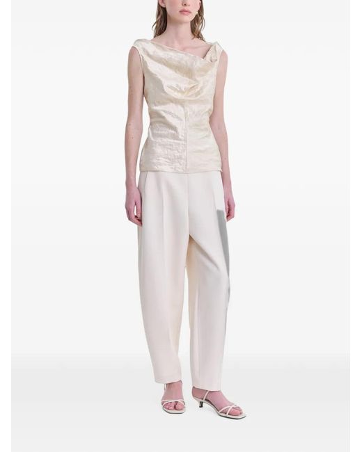 FFORME White Lowe Cowl-Neck Top