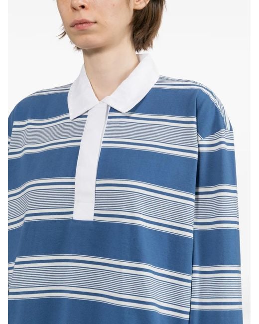 Rag & Bone Blue Polo Rayé À Manches Longues