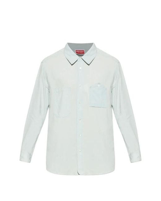 KENZO White Pocket Shirt for men