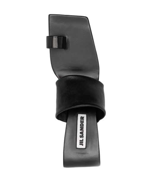 Sandalias High con tacón de 75 mm Jil Sander de color Black