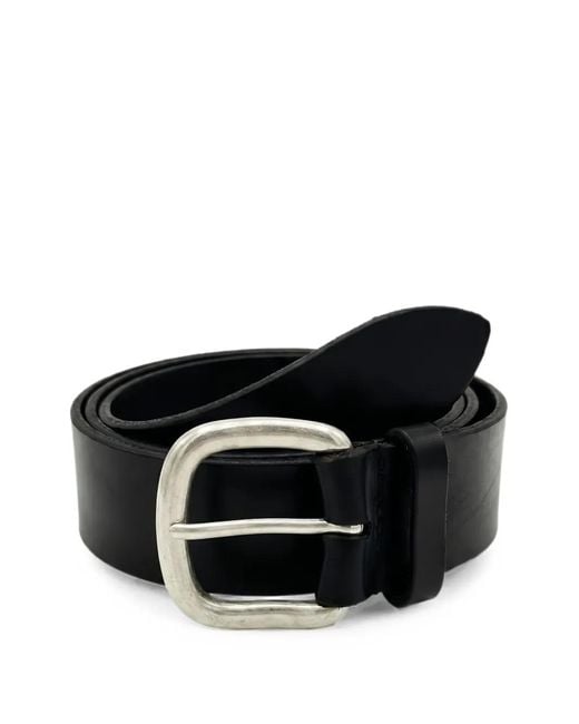 Orciani Black Bull Soft Buckled Leather Belt for men