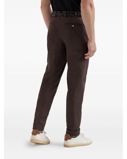 Brunello Cucinelli Brown Tailored Trousers for men