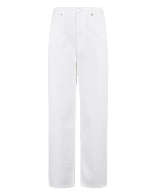 Department 5 White Straight-Leg Jeans