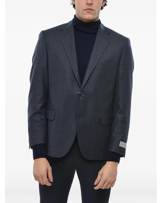 Corneliani Blue Single-Breasted Blazer for men
