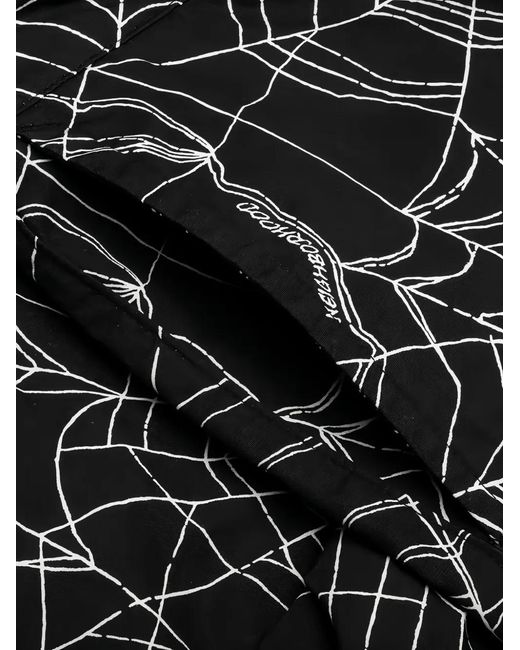 Neighborhood Gray Spiderweb-Print Shorts for men