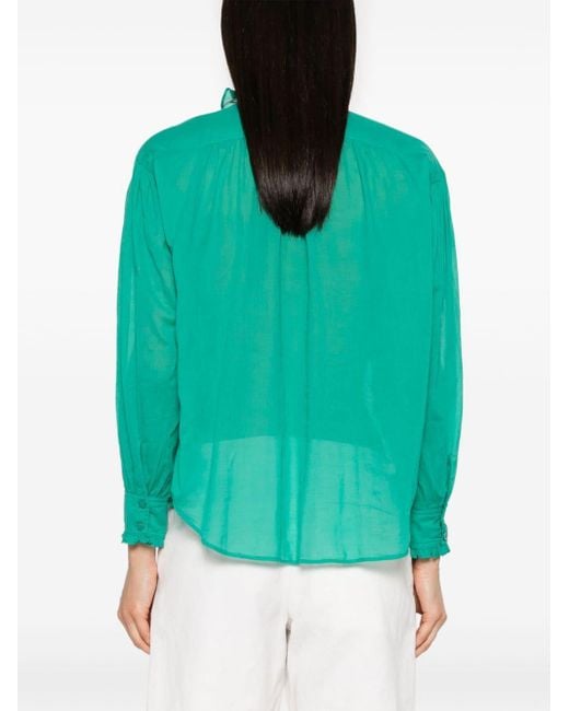Blusa Pamias con ruches di Isabel Marant in Green