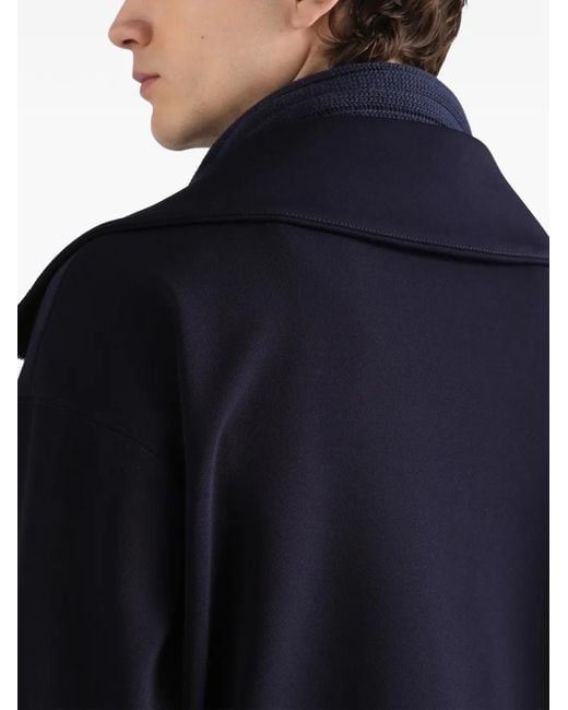 Dolce & Gabbana Blue Jersey Sweatshirt With Patch for men