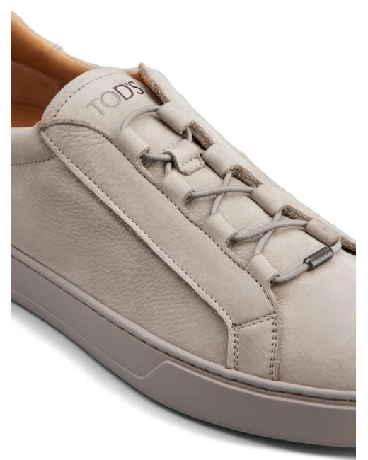 Tod's Gray Leather Sneakers for men