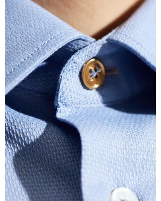 Paul Smith Blue Long-Sleeved Buttoned Shirt for men