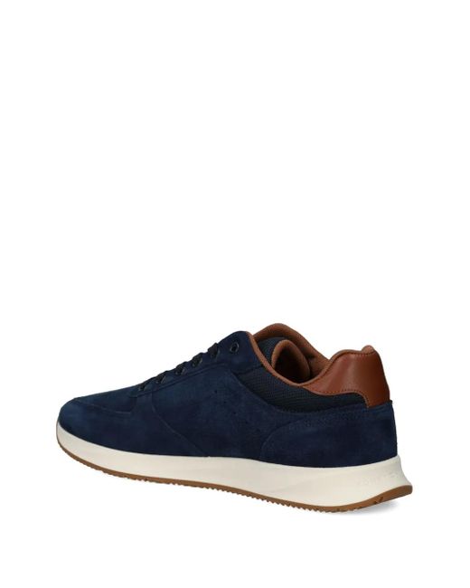 Tommy Hilfiger Blue Suede-Leather Sneakers for men