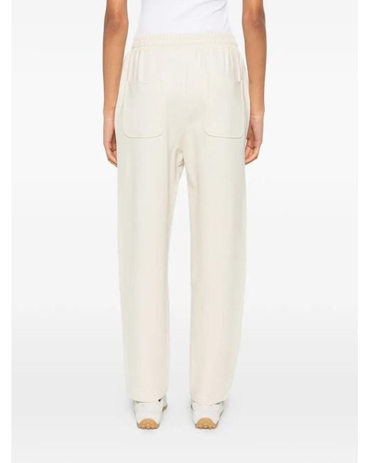Psophia White Drawstring Elasticated-Waist Track Pants