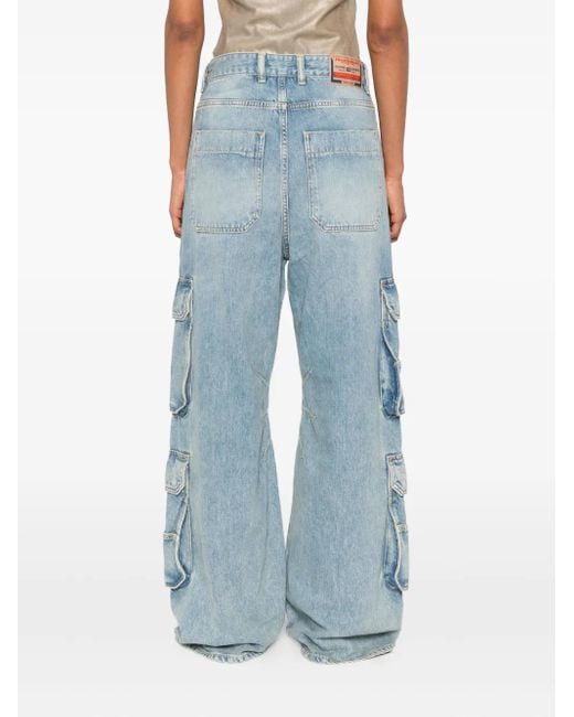 DIESEL Blue Cargo Denim Jeans