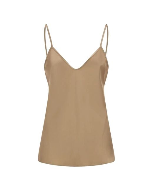 Max Mara Natural Haut Sans Manches À Col V