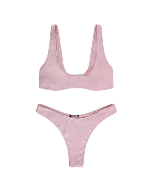 VENUJA Pink Padded High-Waisted Bikini