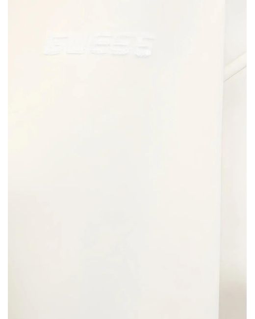 Guess White Zip-Up Hoodie
