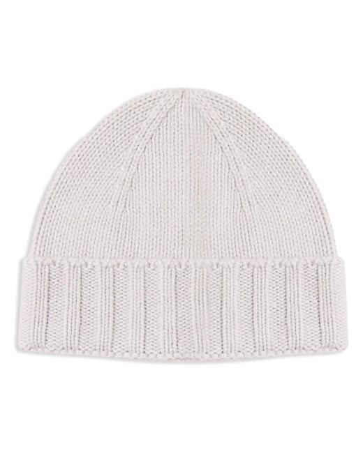 Giuliano Galiano White Wool Beanie Hat for men