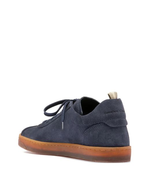 Officine Creative Blue Karma Lace-Up Suede Sneakers