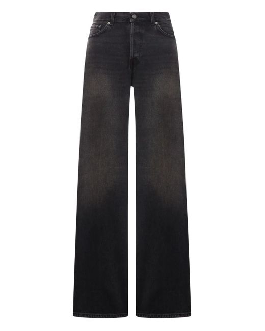 Haikure アールウォッシュ ジーンズ Black