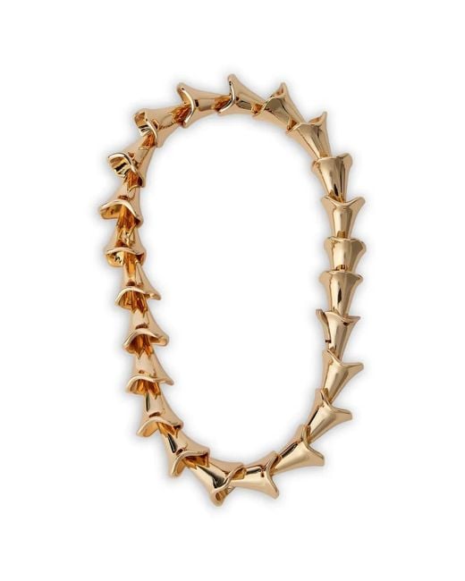 Sportmax Metallic Interlocking Sculptural Necklace