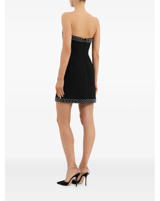 Rebecca Vallance Black Nyx Bonded Crepe Strapless Mini Dress
